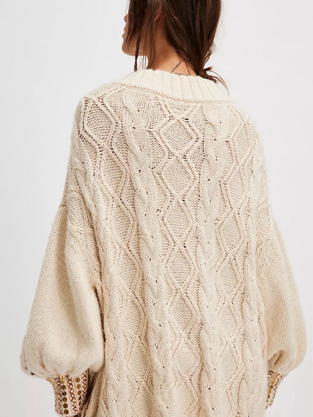 Free People Gilded Cable Sweater - Picture 3 of 6